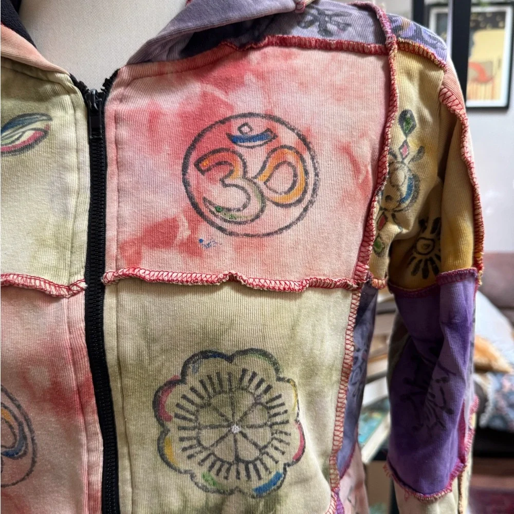 Multi-colored Patchwork Zip-Up Jacket - Picture 2 of 9